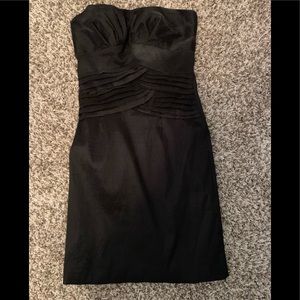 Black strapless dress